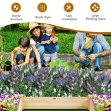 DORTALA Raised Garden Bed, Wooden Raised Garden Box, Planter Container for Herbs, Flowers, Vegetables, Ideal for Backyard, Patio, Natural, 92.5’’x95’’x11’’ DORTALA