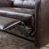 Christopher Knight Home Halima Leather 2-Seater Recliner, Brown, 37. 01 x 46. 46 x 39. 96 inches Christopher Knight Home