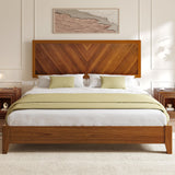 DWVO King Size Bed Frame with Adjustable Headboard, Farmhouse Wood Bed Frame with Solid Wood Slats Support, No Box Spring Needed, 12 Strong Wood Slat Support, Easy Assembly, Rustic Brown DWVO