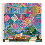 Galison Quilter's Corner – 1000 Piece Victoria Ball Jigsaw Puzzle Featuring Beautiful Artwork of Quilts and Textile Arts Galison