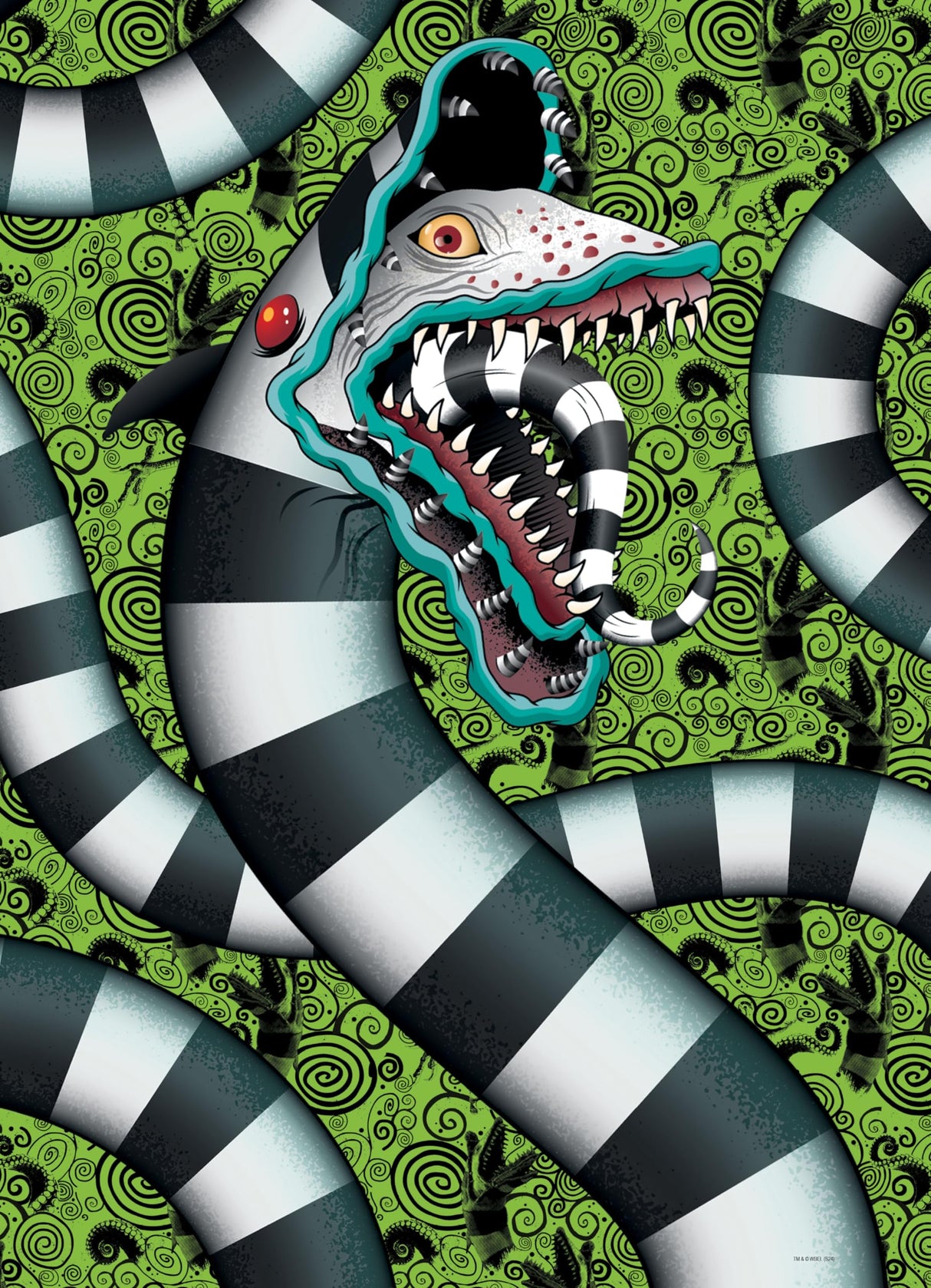 Beetlejuice Sandworm! 1,000 Piece Jigsaw Puzzle, Dimensions 19” x 27”, Featuring The Sandworm from Tim Burton’s Classic Film, Challenging and Engaging Officially Licensed Beetlejuice Merchandise USAOPOLY