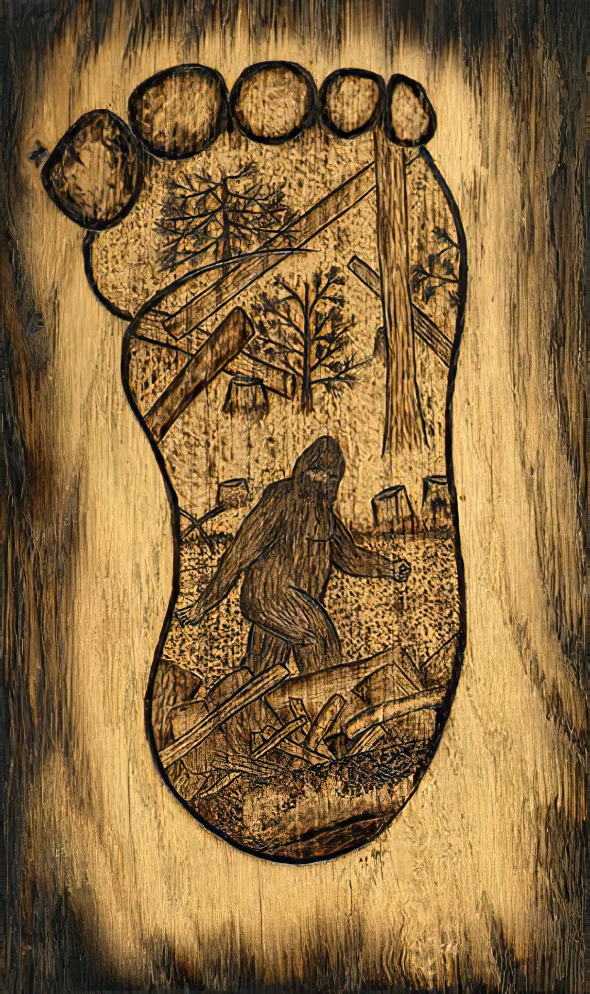 DIY 5D Diamond Painting，Bigfoot,Paint by Number Crystal Rhinestone Diamond Embroidery Paintings Cross Stitch,12 * 16 inch. VEZCOS