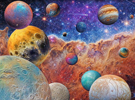 Cross & Glory - Galaxy Quest: Symphony of The Cosmos - 1000 Piece Jigsaw Puzzle for Adults | Solar System Galaxy Space | Vibrant | Educational | Family Fun Cross & Glory