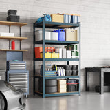 Yaheetech Storage Shelves 5 Tier Garage Shelving Adjustable Utility Rack Industrial Shelves for Warehouse Pantry, 35.5" L × 16″W × 71″H - Neptune Blue Yaheetech