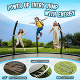 YUMPIE 8FT 10FT 12FT 14FT 16FT Trampoline with Pop-up Quick Connector, Trampoline Outdoor with Enclosure and Ladder, ASTM Approval for Kids and Adults YUMPIE