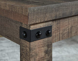 Signature Design by Ashley Hollum Rustic End Table with Shelf, Dark Brown Signature Design by Ashley