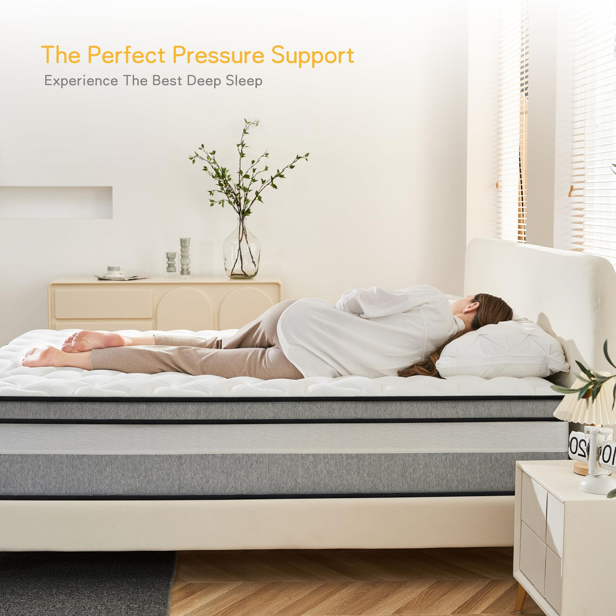 Giovanly Full Mattress, 12 Inch Full Size mattresses | Medium Firm - Cooling Gel Memory Foam & Zoned Pocket Coils for Pressure Relief, Spinal Alignment & Extra Lumbar Support | Motion Isolation | Giovanly