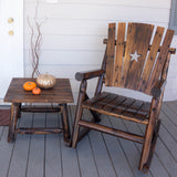 Char-Log Single Rocker with Star Leigh Country