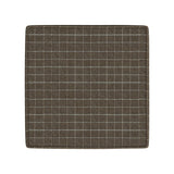 Homepop Home Decor Classic Square Storage Ottoman with Lift Off Lid | Ottoman with Storage for Living Room & Bedroom, Brown Window Pane Fabric HomePop