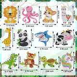 12 PCS Diamond Painting Keychains Kit Animals Diamond Art Ornaments Double Sided 5D Diamonds Key Rings DIY Diamonds Pendants for Beginners Birthday Crafting Home Party Decor Augisteen