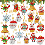 Jetec 20 Pcs Christmas Diamond Painting Ornaments Diamond Art Kits Crystal Painting Ornaments for Crafts Xmas Decor Jetec