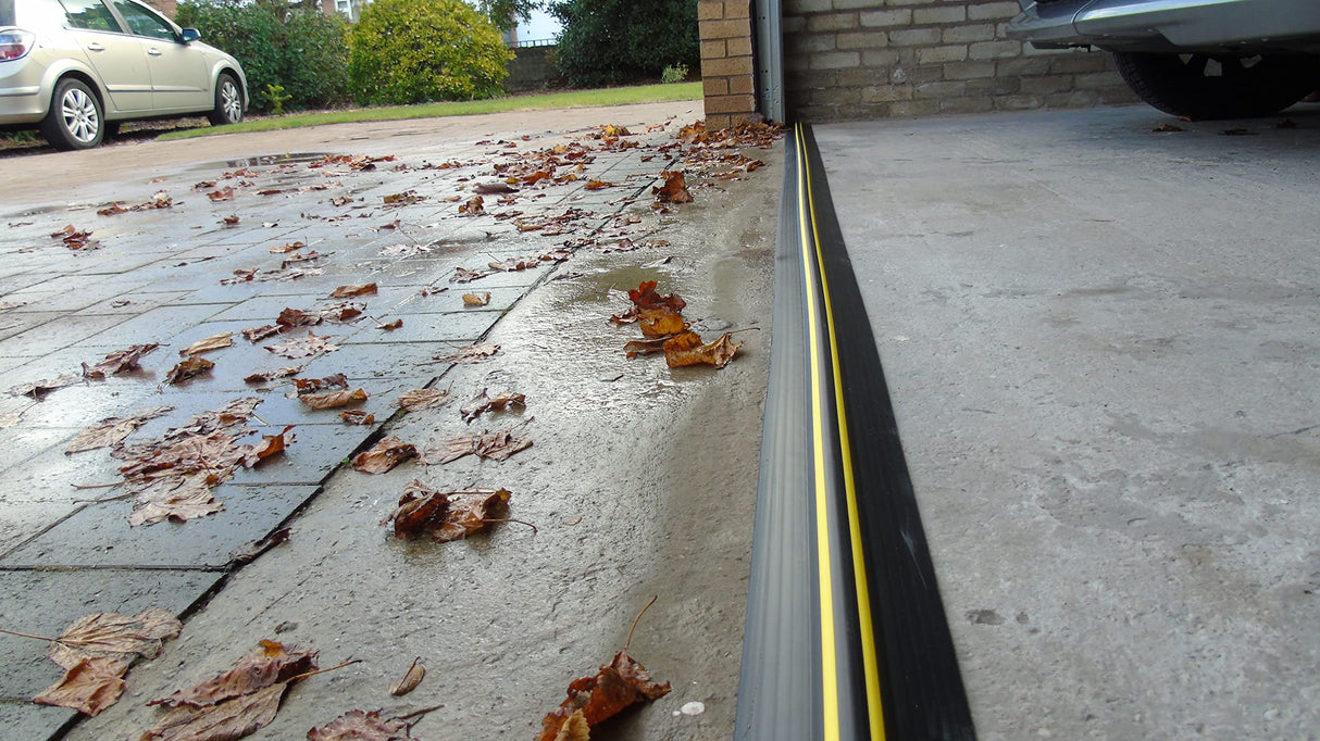 ¾” High Garage Door Threshold Seal Kit 10'3" Length | Flexible PVC | Complete Kit Includes 1 Adhesive | GaraDry GARADRY