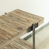 FirsTime & Co. Natural Oxford Factory Cart Console Table, Narrow Sofa Table for Living Room, Entryway, Wood and Metal, Farmhouse, 50 x 21.5 x 30 Inches FirsTime & Co.