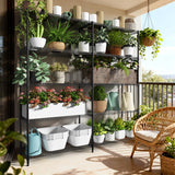 M MZG 5 Tiers Storage Shelves Load 1500LBS, Metal Shelving Wire Metal Shelving Unit Shelves for Storage Adjustable Garage Shelving for Pantry Kitchen Garage Black 15.8" D x 33.5" W x 70.5" H M MZG