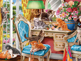 Ceaco - Paws Gone Wild - Kittens in The Bedroom - 500 Piece Jigsaw Puzzle Ceaco