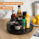 BAMBOO LAND- Lazy Susan Turntable Organizer, 12", Dark Mahogany Lazy Susan for Table Top, Wooden Lazy Susan, Wood Lazy Susan, Lazy Susan for Dining Table, Table Lazy Susan Wood, Table Top Lazy Susan BAMBOO LAND