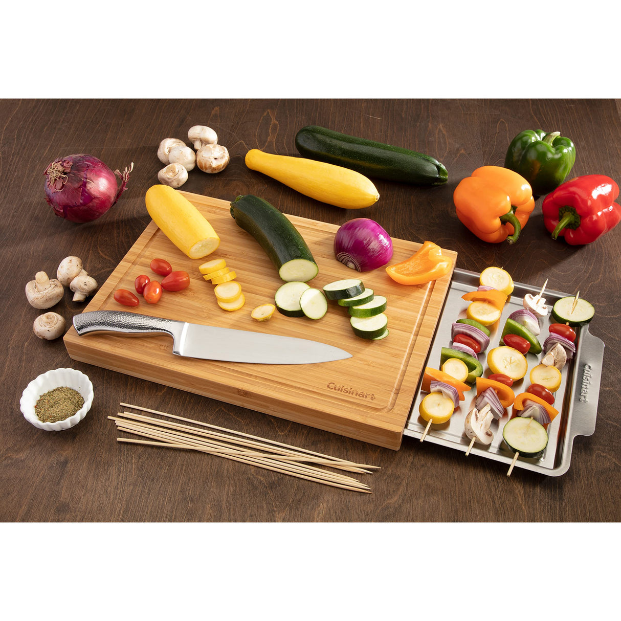 Cuisinart CPK-4884 Bamboo Cutting Board with Hidden Tray Cuisinart