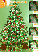 BrightChristmas 500 LED 164 FT Christmas Lights, Waterproof String Lights with Remote and Timer, Christmas Tree Lights with 8 Modes Dimmable, Fairy Lights for Holiday Decor (Red and Green) BrightChristmas