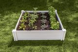 Vita Classic 4'X4'x11 Vinyl Raised, White VT17108 x 4ft Modular Garden Bed, 11" H Vita