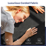 MAXYOYO Loveseat Sofa Bed, 4 in 1 Foldable Floor Sofa Couch in A Box with 2 Cup Holders, Convertible Boneless Couch Folding Recliner Sleeper Chair for Living Room, No Assembly Required, Black MAXYOYO