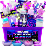 Original Stationery Galaxy Slime Kit & Maker Set with Glow in The Dark Stickers - Dark Powder for Glitter & Cosmic Slime, Fun Kit for Girls 8-12 Original Stationery