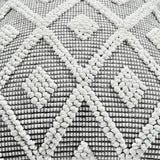 Lush Decor Adelyn Decorative Throw Pillow Cover, 20" W x 20" L, Gray - Square Pillow - Gray Diamond Pillow - Textured Pillows - Hygge Decor - Farmhouse Throw Pillows For Bed, Couch, Or Chair Lush Decor