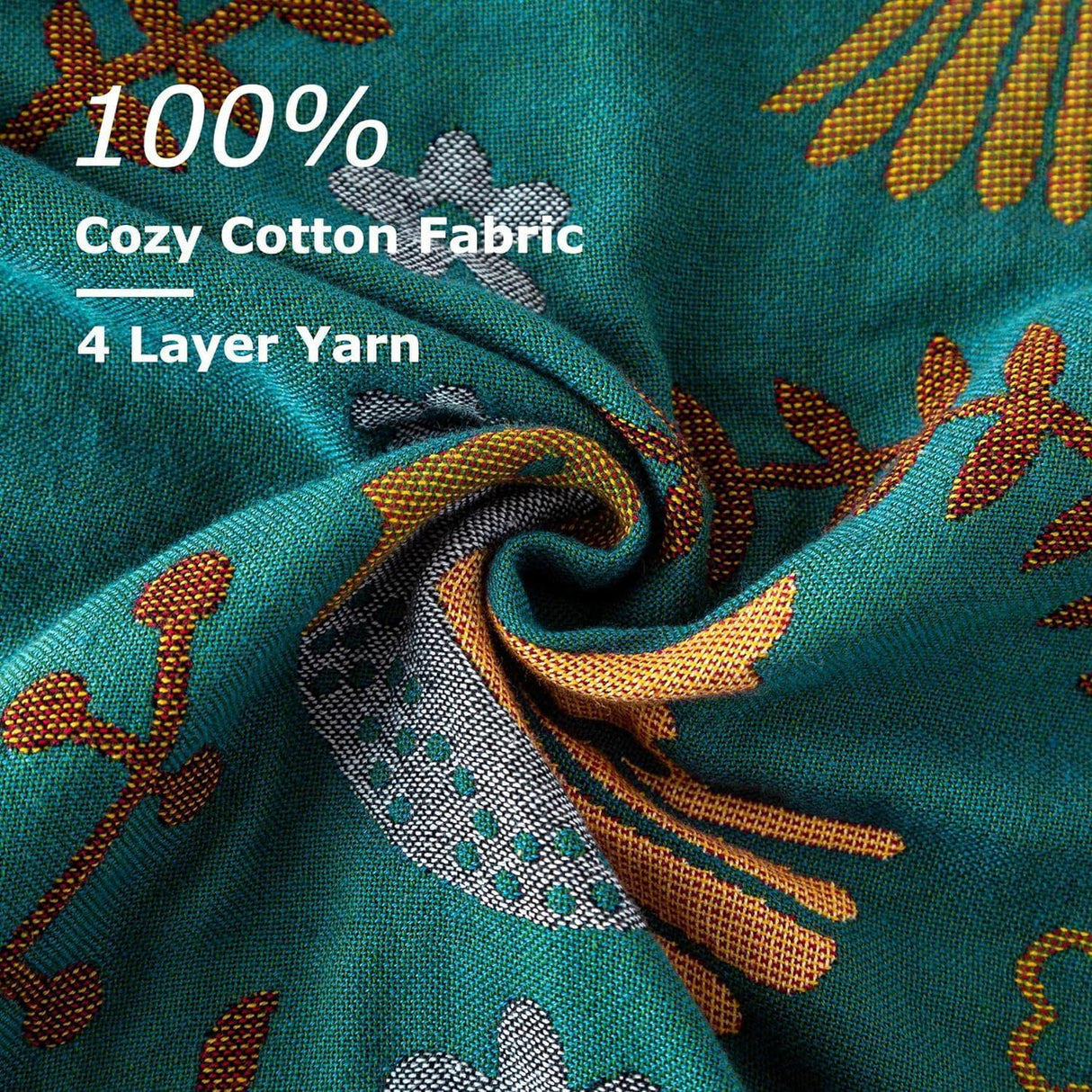 Boho Throw Blanket for Bed 100% Cotton Ultra Soft Rustic Quilt Fall Blanket Bird Floral Printed Farmhouse Decor Large Bed Blankets,60"×80" All Season Rustic Throw for Sofa Couch Chair LUTBM