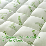 Easthome Mattress Topper Queen Size Viscose Derived from Bamboo, Thick Soft Pillow Top Mattress Pad Cover for Back Pain, Mattress Protector with 8-21 Inch Deep Pocket, White Easthome