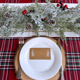 Winly 2 Pcs Artificial Snowy Cedar Garland with Pine Cones and Red Berries Christmas Greenery Garland 6 Ft Christmas Wedding Winter Holiday Party Table Runner Mantle Seasonal Centerpiece Decoration Winlyn