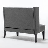 46" Small Modern Loveseat Settee Sofa 2-Seat Sofa Couch Tufted Love Seat Dining Bench with Nail Head Trim Back Banquette Sofas for Living Room Small Space Entryway Hallway Slate Tongli