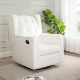 Naomi Home Bond with Your Baby Relax in Style with Odelia 360 Swivel Glider Rocker Recliner Nursery Breastfeeding Maternity Chair Plush Cushioning Soothing Rocking Motion Microfiber - Bright White Naomi Home