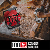 CRAFTSMAN 100 Ft. Retractable Extension Cord Reel With 4 Outlets & Heavy Duty 14AWG SJTW Cable CRAFTSMAN