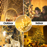 Super-Long 180FT 500 LED Christmas String Lights Indoor/Outdoor, Waterproof Warm White Christmas Lights, 8 Modes Led String Fairy Lights Decorative for Wedding Party Patio Garden Christmas Tree SANJICHA