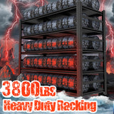 87" H Garage Shelving 3500Lbs Storage Shelves 5-Tier Adjustable Shelving Units Metal Storage Shelves Heavy Duty for Basement, Commercial, Warehouse, Industrial, Black PRESTELION