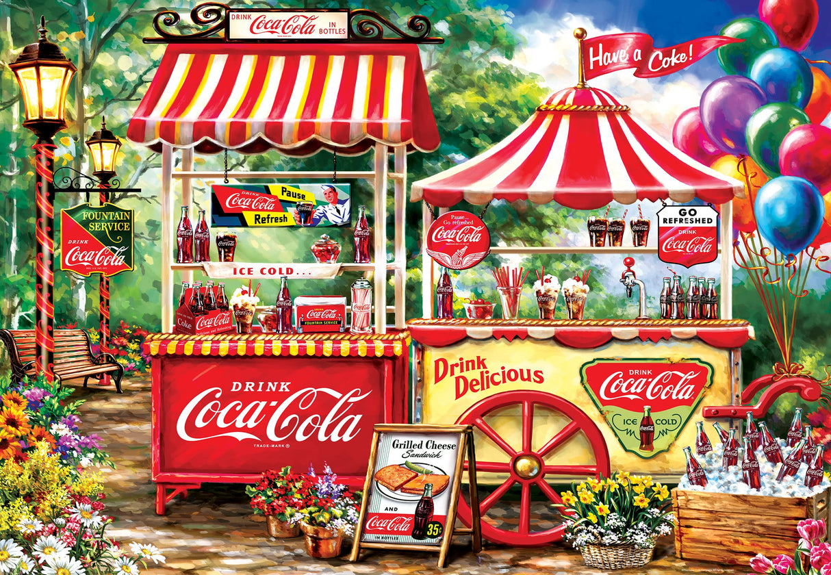 MasterPieces 2000 Piece Jigsaw Puzzle for Adults and Families - Coca-Cola Stand - 39"x27" Masterpieces