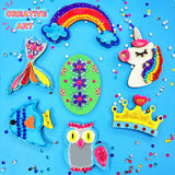 Wooden Magnet Kids Painting Kit - Glow in The Dark - Diamonds DIY Wood Painting Arts Crafts Kit for Kids Age 4-8 8-12, Party Favors Birthday Easter Toys Basket Goodie Bag Stuffers for Boys Girls See You Always