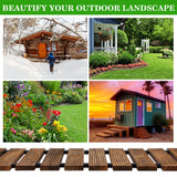 Landical 24ft Wooden Garden Pathway with Non Slip Surface Roll Out Garden Boardwalk Walkways Road Floor Pathway Rustic Path Decorative Patio Pavers for Outdoor Garden Beaches Wedding Party Landical