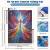 CEOVR Angel Diamond Painting Kits for Adults, 5D Full Drill Fairy Diamond Art Dots DIY Gem Art, Adult Crafts Kits Arts and Crafts, Wall Decor for Home Office 12x16in CEOVR