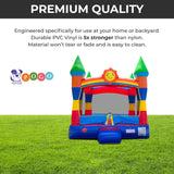 Crossover Classic Rainbow Inflatable Bounce House, Bouncy Jump Castle for Kids and Toddlers, Outdoor Birthday Party Jumping Bouncer, Commercial-Grade, Without Blower, 13 x 12 x 14.5 Ft Pogo Bounce House