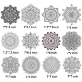 Mandala Designs Suncatcher Window Art Kit, 12 Pcs DIY Window Clings with MarkersYour Own Stained Glass Mandala Art Kit for for Home Decorations Perfect Hobby for Women, Elderly Gorofit