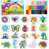 FUNZBO 13200 5mm Fuse Beads Kit - Fuse Beads Set with 20 pcs Special Shaped Pegboards, Home School Arts and Crafts Supplies for Kids, Gifts for Girls and Boys Age 5+ Years Old FUNZBO