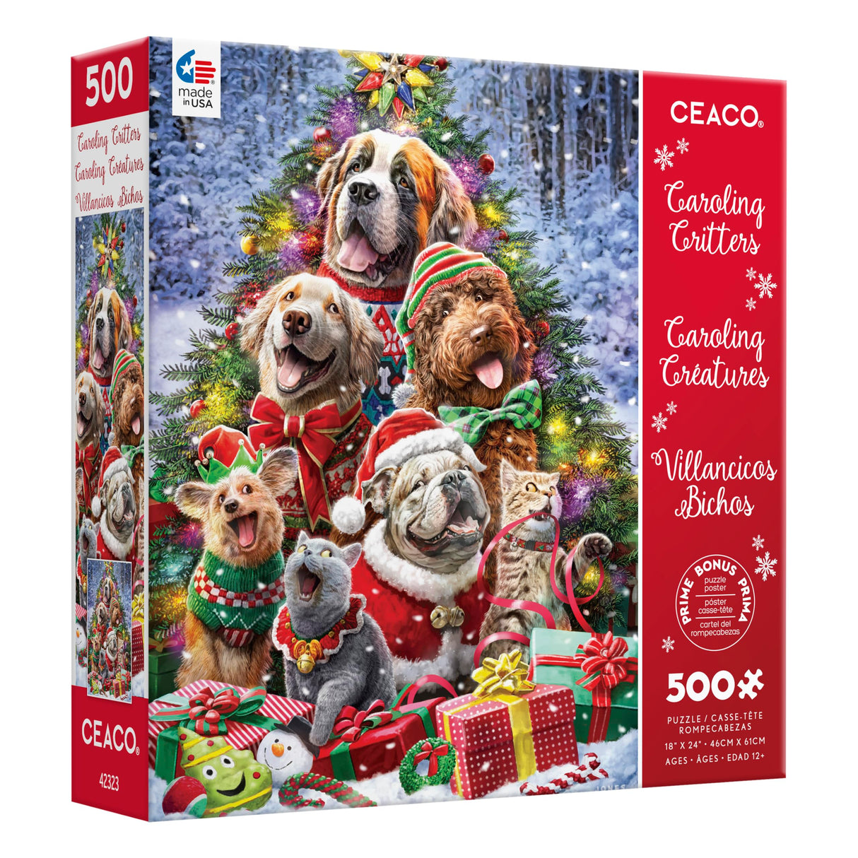 Ceaco - Larry Jones - Caroling Critters - 500 Piece Jigsaw Puzzle Ceaco