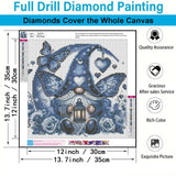 5D Gnome Diamond Art Kits for Adults, Full Round Drill Dot Flowers Diamond Painting Kits for Beginners Butterfly,DIY Gem Art and Crafts Paint by Diamonds Love Heart,Home Wall Decor 13.7X13.7Inch SJDIYSTORE