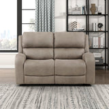 Lexicon Recliner Couch, Wall Hugger Sofa Recliners, Home Theater Seating Dual Reclining Couch, Manual Recliner Couches for Living Room, Bedroom, Office, Apartment, 61.5'' Loveseat Recliner, Brown Lexicon