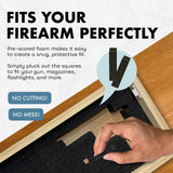 American Flag Hidden Gun Safe - Quick Access Hidden Gun Shelf - Concealment Shelf with Magnetic Lock - Wall Gun Safe for Secure Firearm Storage - Handcrafted In USA by Bellewood Designs (Dark Walnut) Bellewood Designs