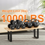 SKYSEN 16" Metal Table Legs, Desk Legs, Coffee Table Legs,Bench Legs for Desk, Coffee Tables, Dining Tables, Benches-16 * 11.8" Square Shape- Heavy Duty- Thickened Material- Black(zt-z-16"*11.8") SKYSEN