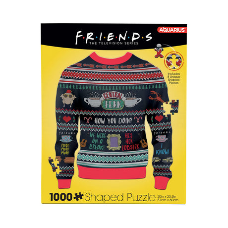 AQUARIUS - Friends TV Series Ugly Christmas Sweater Shaped 1000 Piece Jigsaw Puzzles AQUARIUS