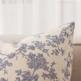 YZJZEDS 100% Cotton French Pastoral Throw Pillow Covers Set of 2, 18x18 Inch Blue Farmhouse Decorative Cushion Covers for Sofa Bed Living Room Home Decor YZJZEDS