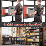 REIBII 48" W Garage Shelving 3600LBS Heavy Duty Storage Shelves, Adjustable 6 Tier Metal Shelves for Storage Rack Industrial Shelving, Garage Storage Shelf Unit, 48" W x 24" D x 78" H REIBII