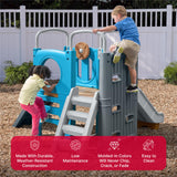 Step2 Scout & Slide Climber, Kids Outdoor Playset, Backyard Playground Set, Slide, Climbing Wall, Tunnel, Outside Vintage Style Jungle Gym, for Toddlers 2-6 Years Old Step2